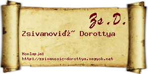 Zsivanović Dorottya névjegykártya