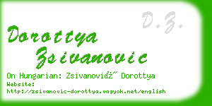 dorottya zsivanovic business card